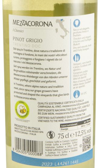 2023 Mezzacorona Pinot Grigio branco