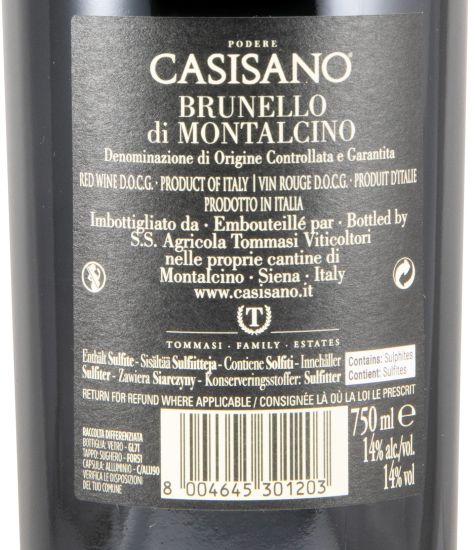 2018 Casisano Brunello di Montalcino tinto