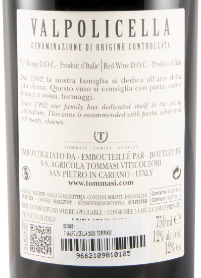 2023 Tommasi Valpolicella tinto