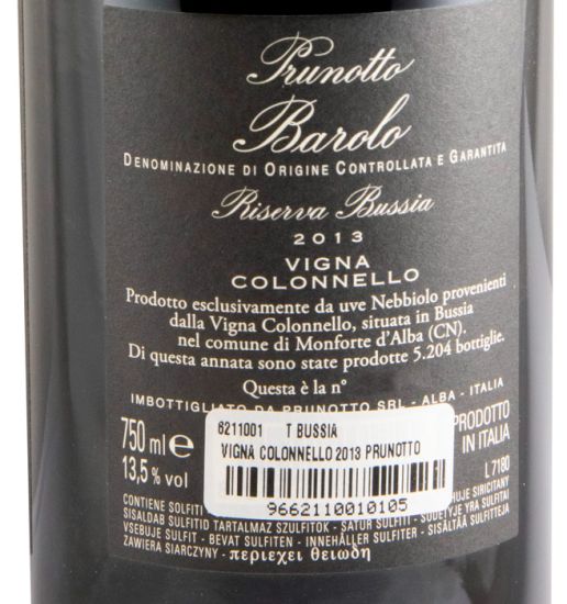 2013 Prunotto Bussia Vigna Colonnello red