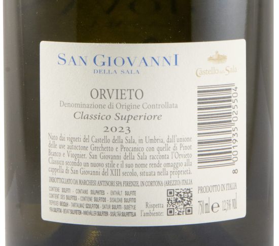2023 Castello della Sala San Giovanni della Sala Orvieto Classico Superiore branco