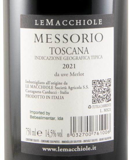 2021 Le Macchiole Messorio tinto
