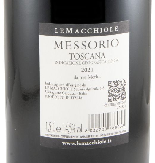 2021 Le Macchiole Messorio red 1.5L