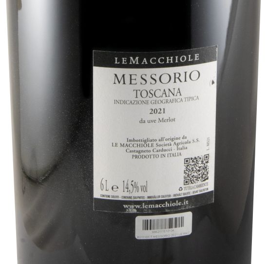 2021 Le Macchiole Messorio tinto 6L