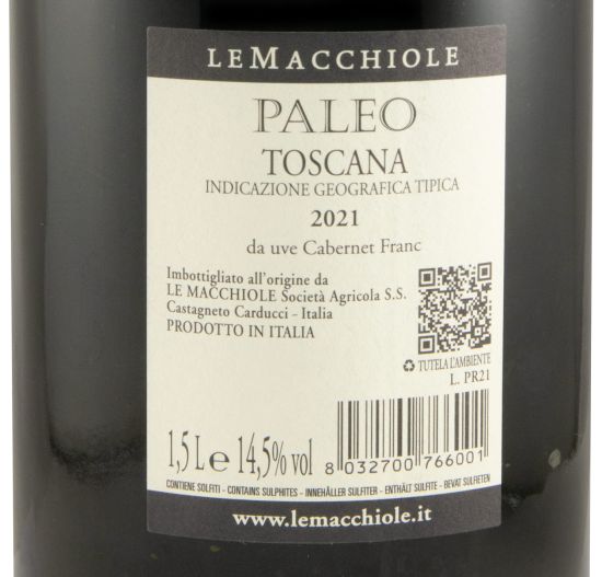 2021 Le Macchiole Paleo tinto 1,5L