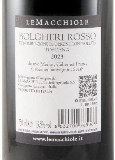 2023 Le Macchiole Bolgheri tinto