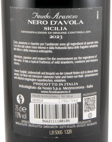 2023 Feudo Arancio Nero d'Avola red