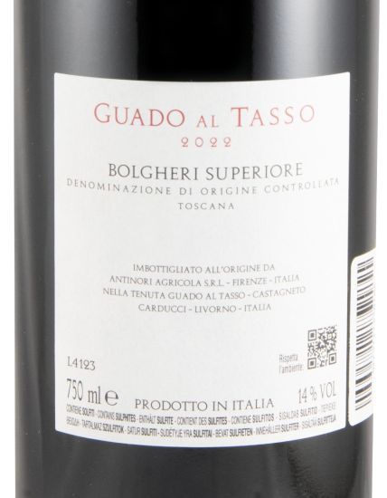 2022 Tenuta Guado al Tasso Bolgheri Superiore tinto