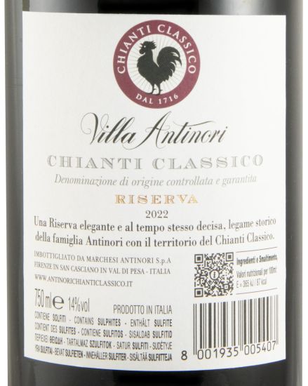 2022 Villa Antinori Chianti Classico Riserva red