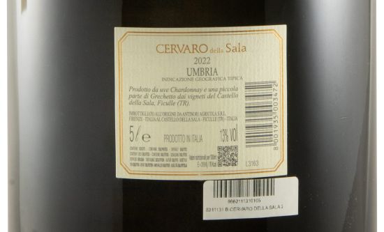 2022 Castello della Sala Cervaro della Sala white 5L