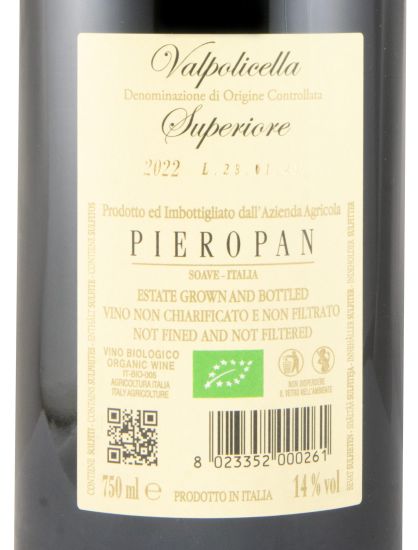 2022 Pieropan Ruberpan Valpolicella Superior biológico tinto