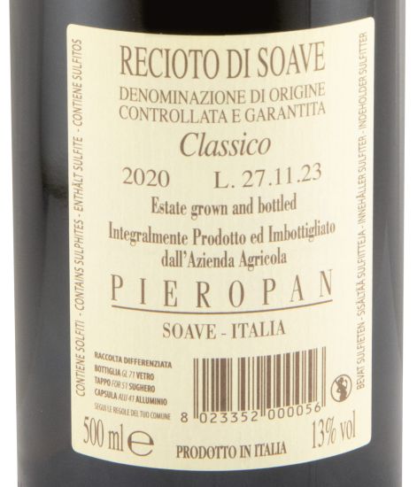 2020 Pieropan Le Colombare Recioto di Soave Classico branco 50cl