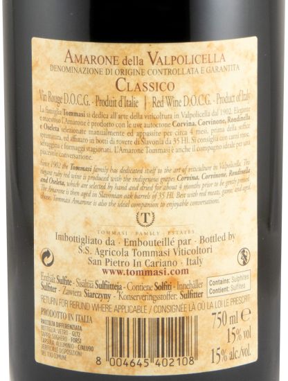 2021 Tommasi Amarone della Valpolicella Classico red