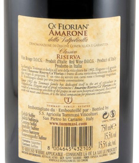 2016 Tommasi Ca'Florian Amarone della Valpolicella Classico Riserva tinto