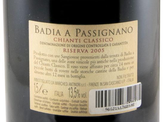 2005 Badia a Passignano Chianti Classico Riserva tinto 1,5L
