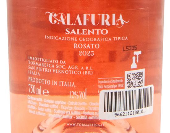 2025 Tormaresca Calafuria Salento rosé