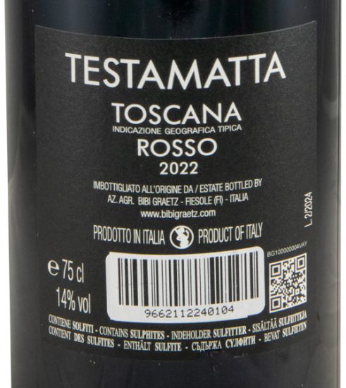 2022 Bibi Graetz Testamatta tinto