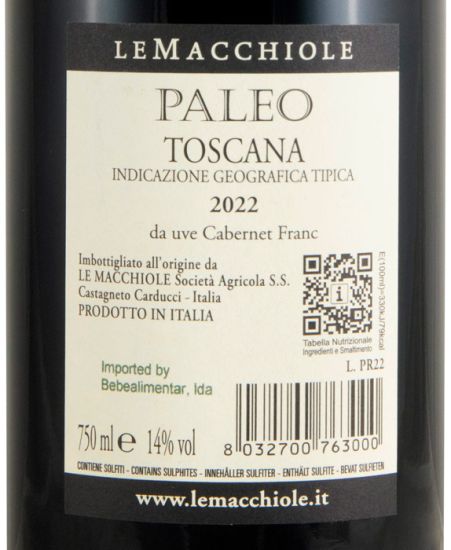 2022 Le Macchiole Paleo tinto