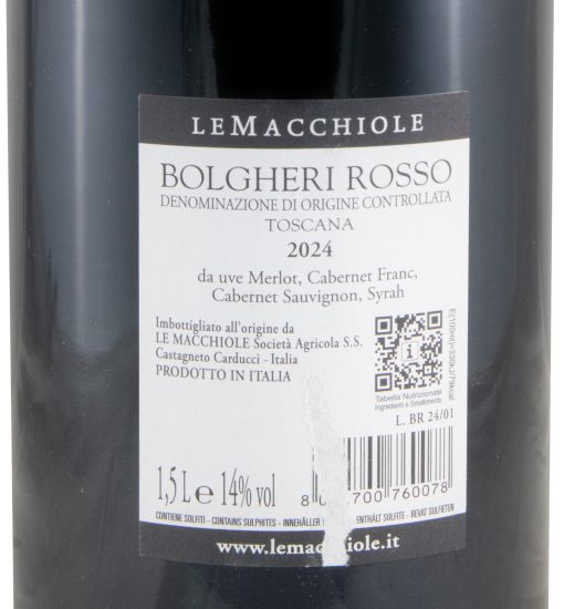 2024 Le Macchiole Bolgheri tinto 1,5L