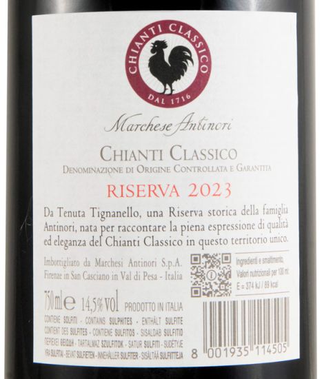 2023 Marchese Antinori Chianti Classico Riserva tinto