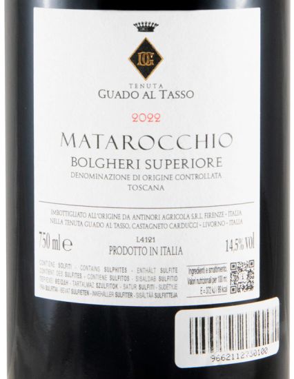 2022 Tenuta Guado al Tasso Matarocchio Bolgheri Superiore red