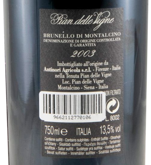2003 Pian delle Vigne Brunello di Montalcino tinto