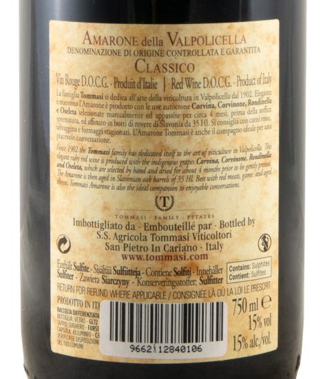 2022 Tommasi Amarone della Valpolicella Classico tinto