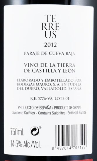 2012 Bodegas Mauro Terreus Paraje de Cueva Baja red