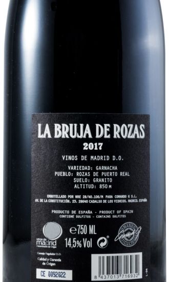 2017 Comando G La Bruja de Rozas Vinos de Madrid red