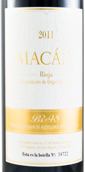 2011 Benjamin de Rothschild & Vega-Sicilia Macán Rioja tinto