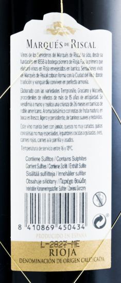 2012 Marqués de Riscal Reserva Rioja red 1.5L