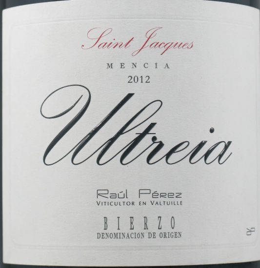 2012 Raúl Pérez Ultreia Saint Jacques Bierzo red