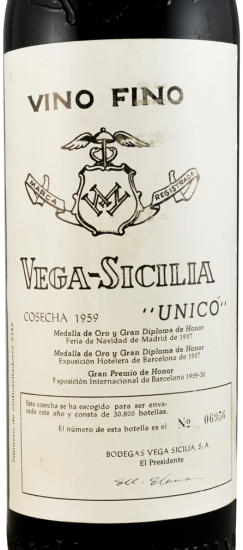 1959 Vega-Sicilia Unico Ribera del Duero red
