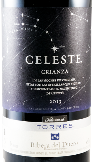 2013 Torres Celeste Crianza red