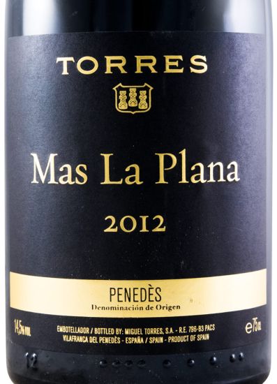 2012 Torres Mas Las Plana Penedès red