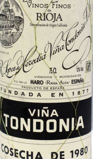 1980 López de Heredia Viña Tondonia Gran Reserva tinto