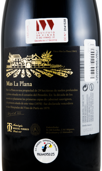 2011 Miguel Torres Mas La Plana Penedès tinto