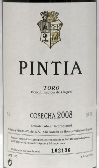 2008 Pintia Toro tinto