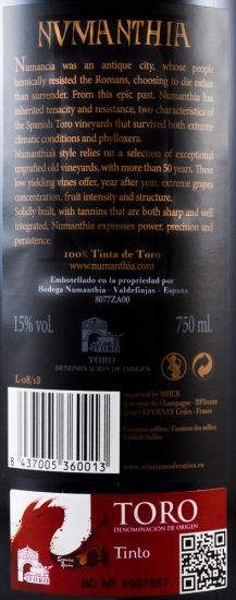 2011 Bodegas Numanthia Toro red