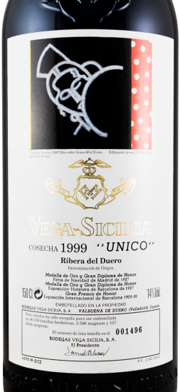 1999 Vega-Sicilia Unico Ribera del Duero tinto 1,5L