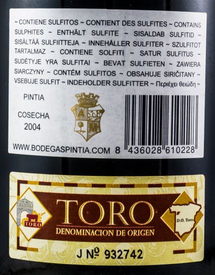 2004 Pintia Toro tinto