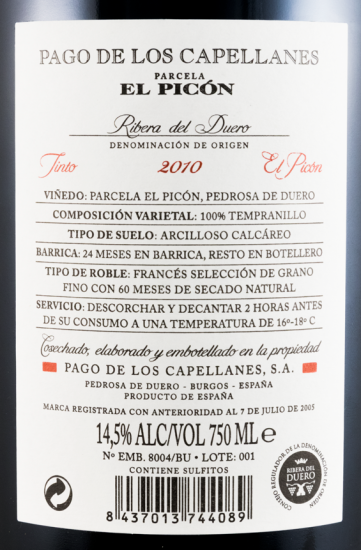 2010 Pago de Los Capellanes El Picon Ribeira Del Duero red