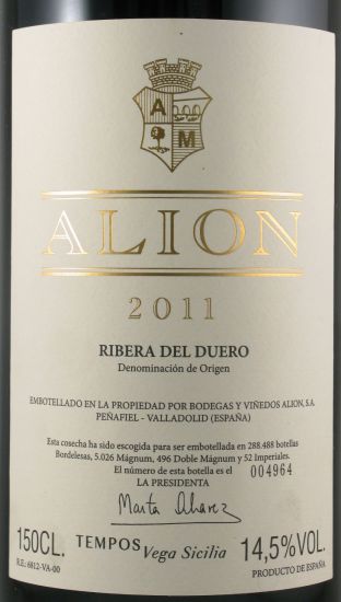 2011 Alión Cosecha Ribera del Duero red 1.5L