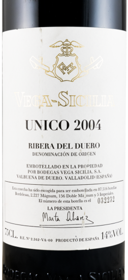 2004 Vega-Sicilia Unico Ribera del Duero red