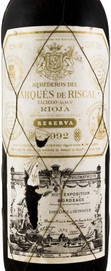 1992 Marqués de Riscal Reserva Rioja tinto