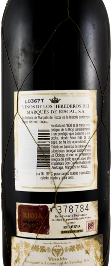 1992 Marqués de Riscal Reserva Rioja tinto