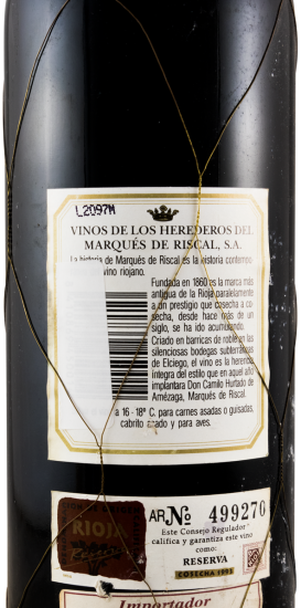 1993 Marqués de Riscal Reserva Rioja tinto