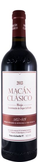 2013 Benjamin de Rothschild & Vega-Sicilia Macán Clásico Rioja tinto