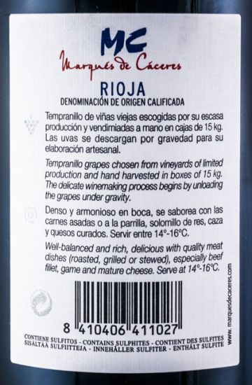 2012 Marqués de Cáceres MC Rioja tinto