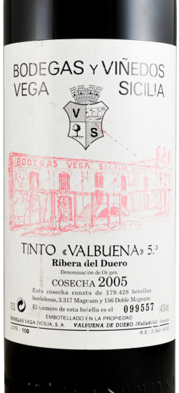 2005 Vega-Sicilia Valbuena 5º Ribera del Duero tinto
